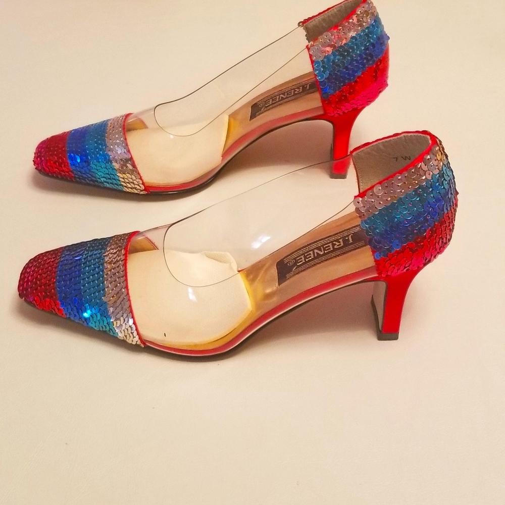 Sequined shoes